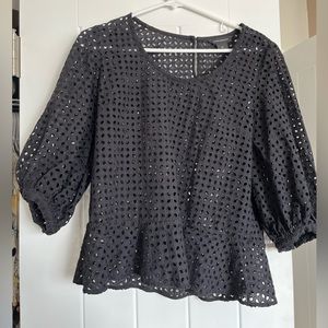 Club Monaco eyelet blouse S